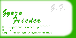 gyozo frieder business card